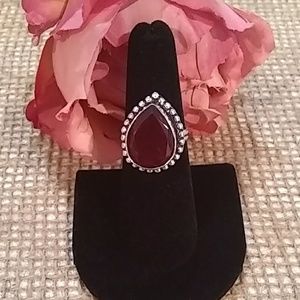 Genuine Garnet Gemstone Sterling Silver 💍